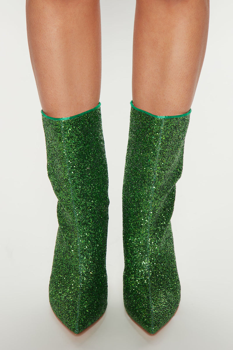 Green 2025 sparkle boots