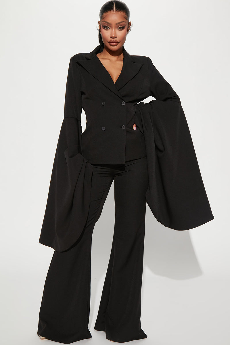 Not Your Average Blazer Pant Suit Black Fashion Nova, Matching Sets