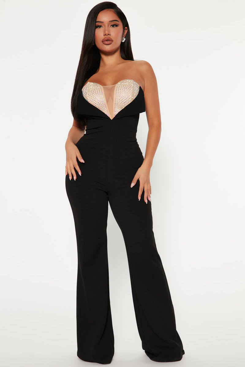 Fashion nova strapless jumpsuit best sale