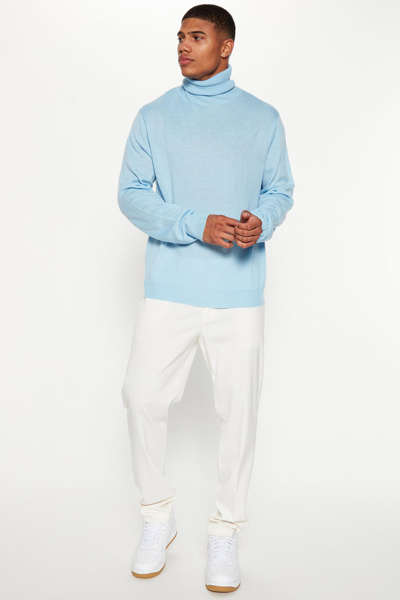 Pastel blue turtleneck hot sale
