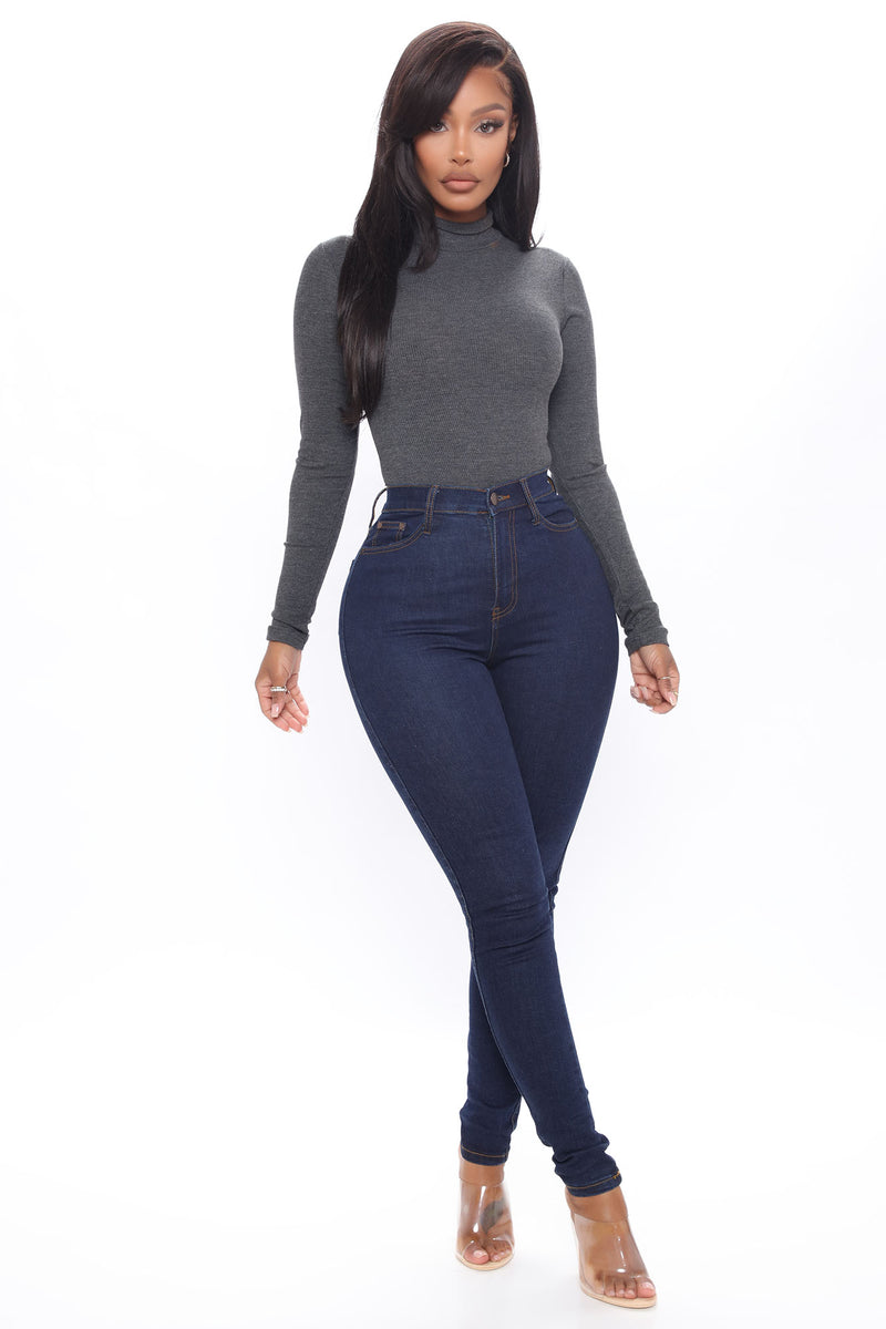 Knits Now Or Never Turtleneck Top Charcoal Fashion Nova, Knit Tops