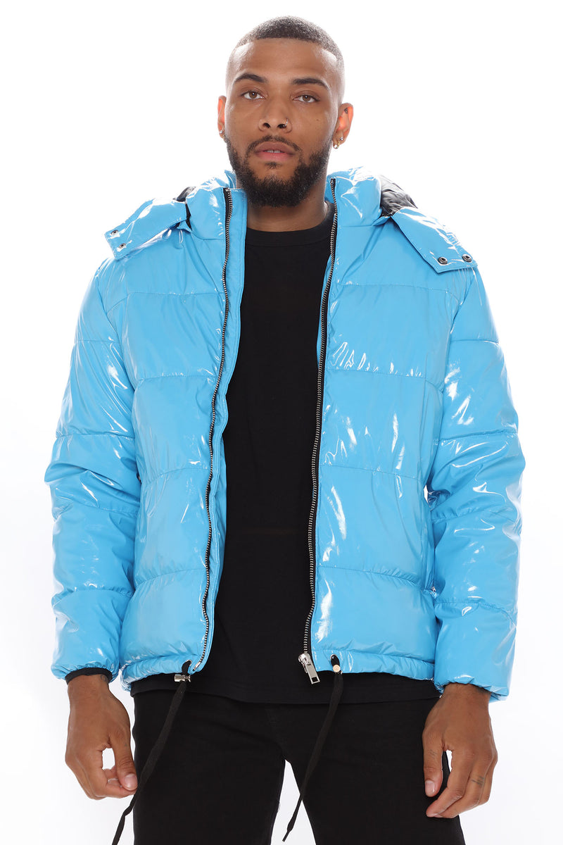 Baby blue outlet mens puffer jacket