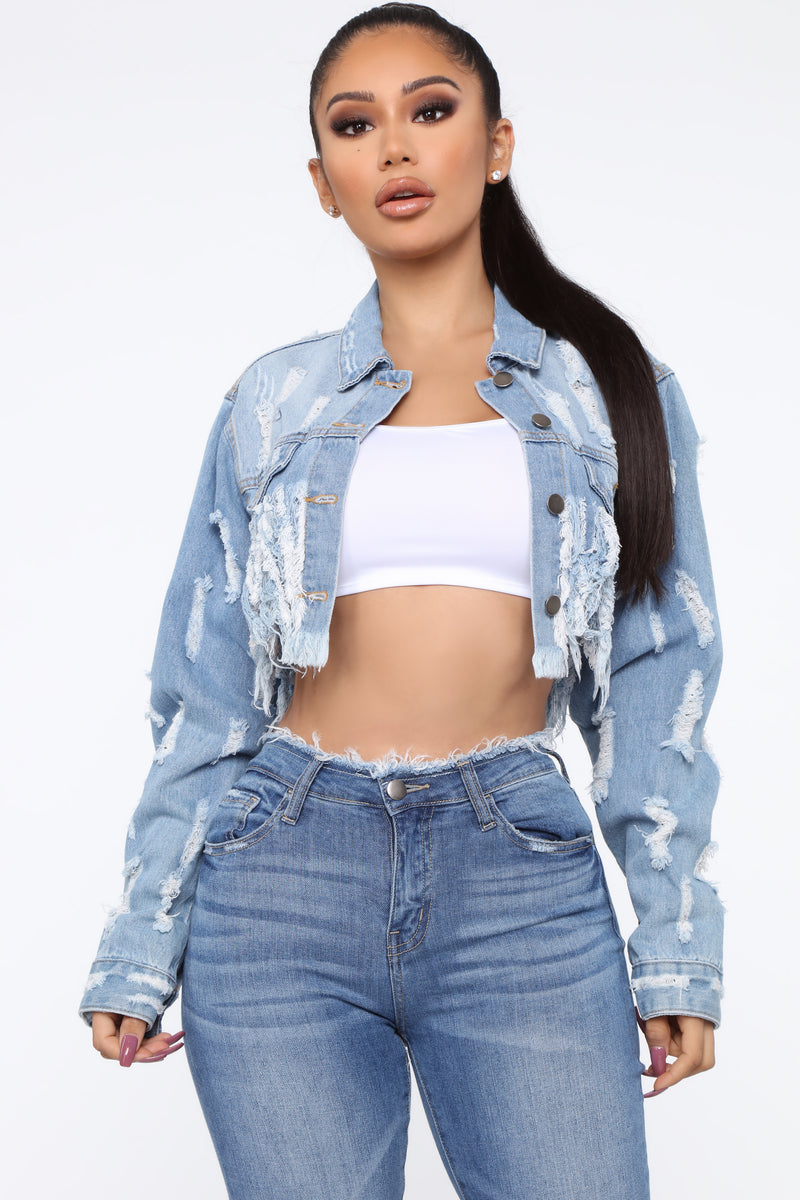 Fashion nova denim outlet jacket