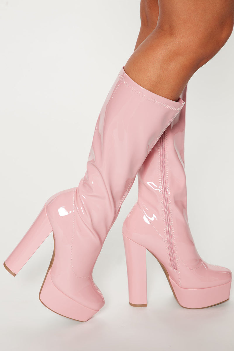 Standing Out Knee High Boots Pink Fashion Nova Shoes