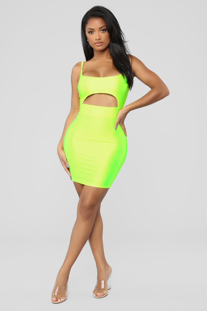 Neon dress fashion nova store