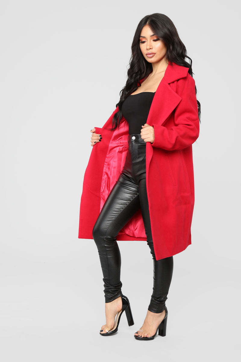 Upper East Side Coat Red Fashion Nova Jackets Coats