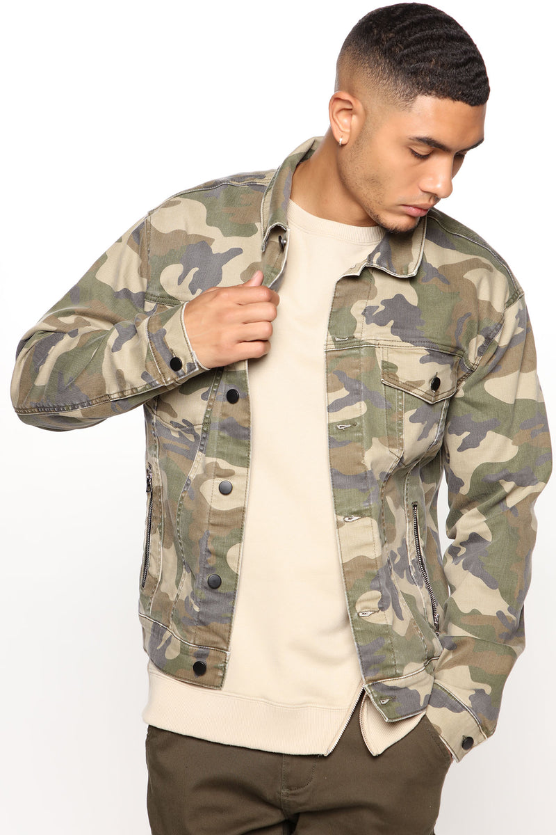 camo denim trucker jacket