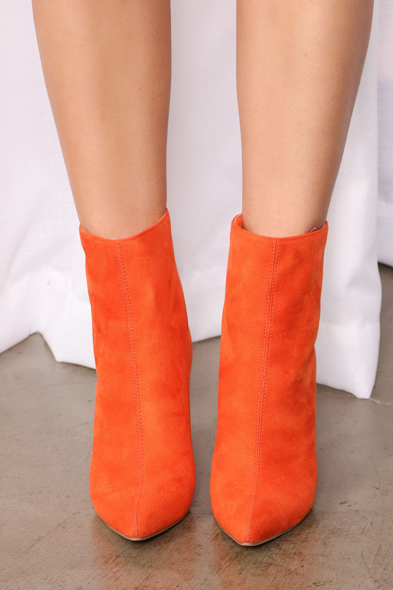 Always Here For It Booties Orange