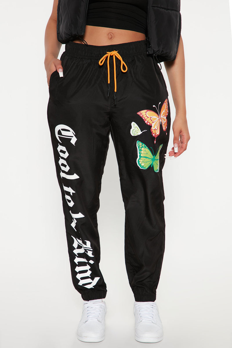 Outside Adventures Butterfly Joggers Black combo Fashion Nova