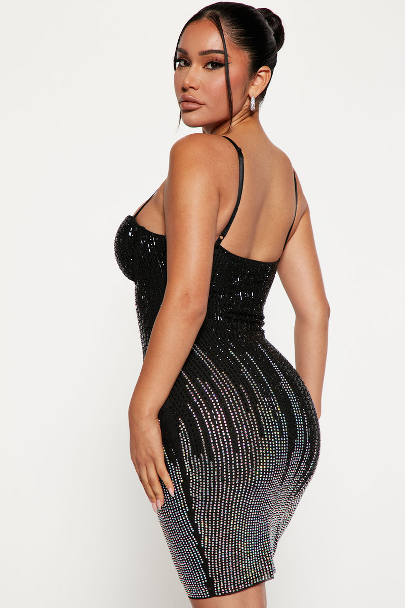 City Scape Embellished Mini Dress