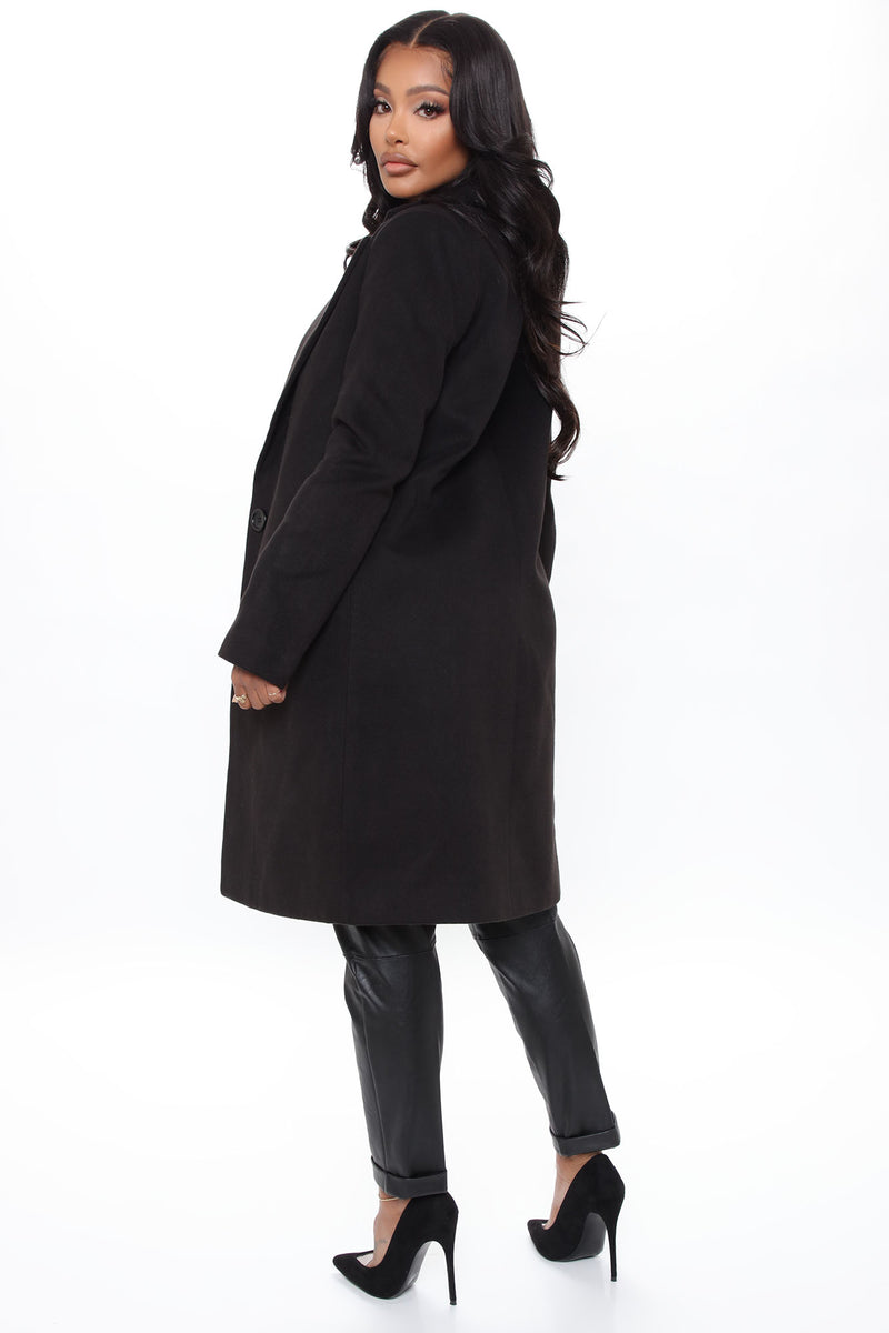 Fashion nova black deals coat