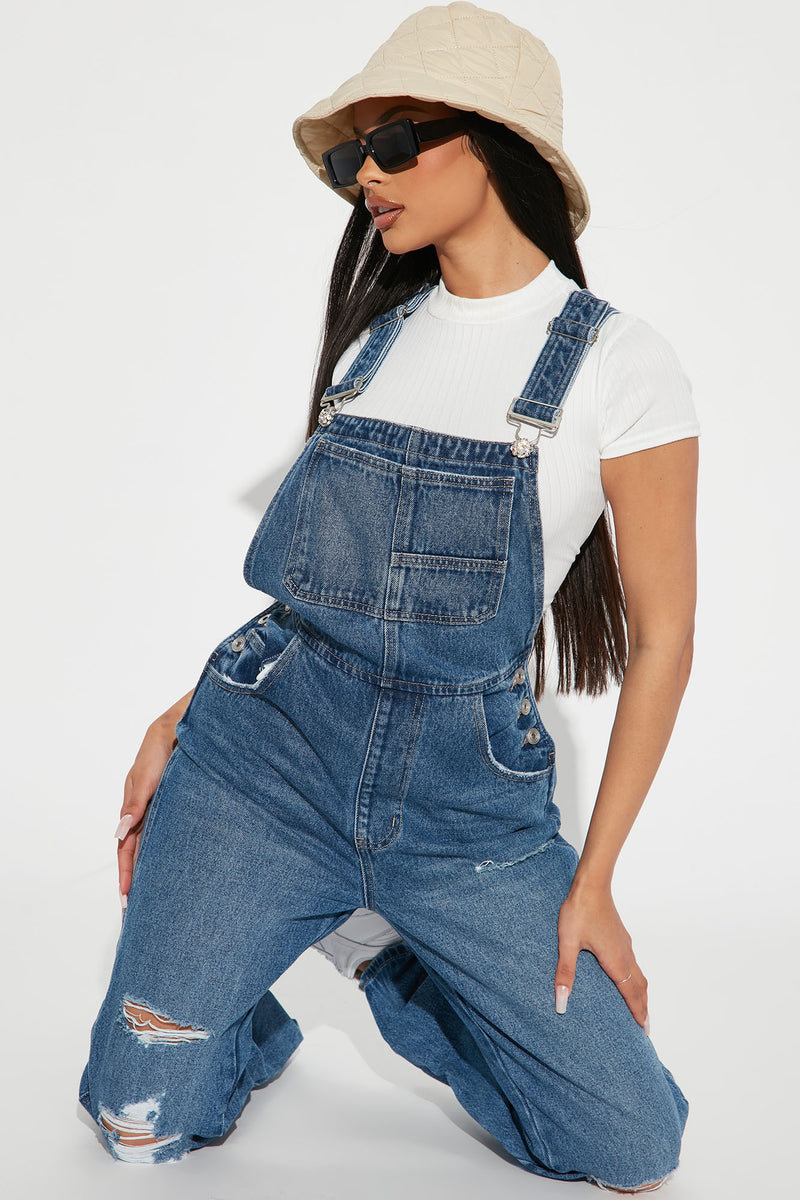 Fashion nova jean overalls top
