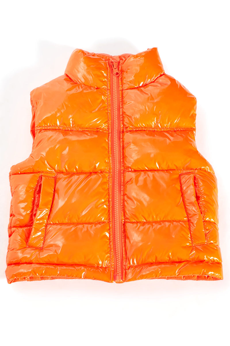 Boys orange puffer clearance vest