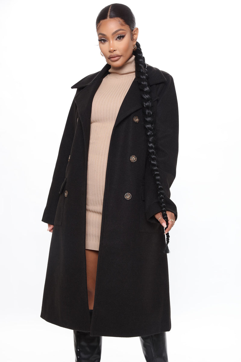 Lost In Yesterday Trench Coat Black Fashion Nova Jackets