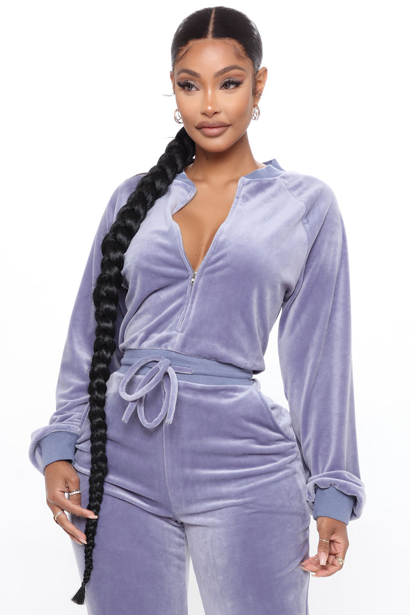 Velour jumpsuit fashion nova hotsell