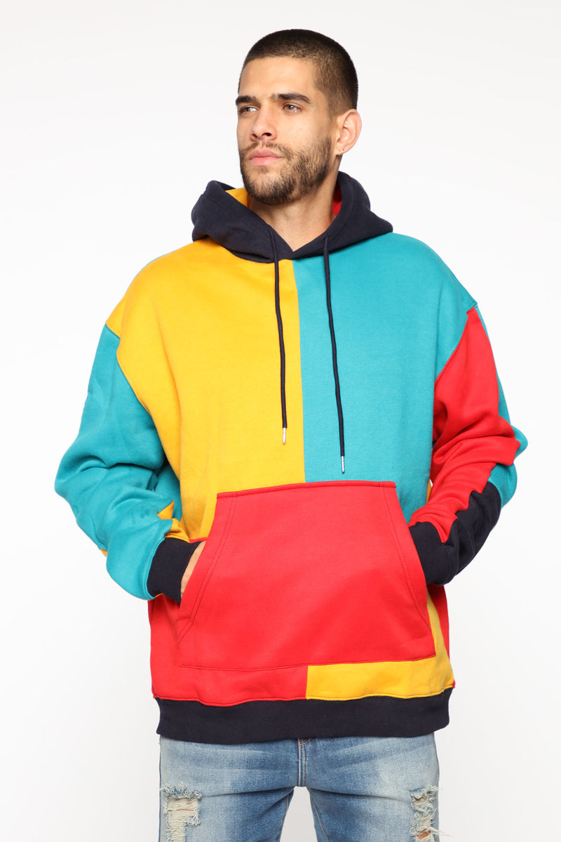 80 s Colorblock Hoodie Multi