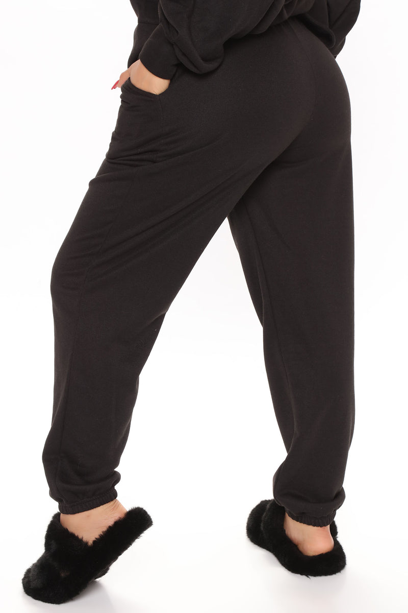 Big On Comfort Jogger Pant - Black, Fashion Nova, Pants