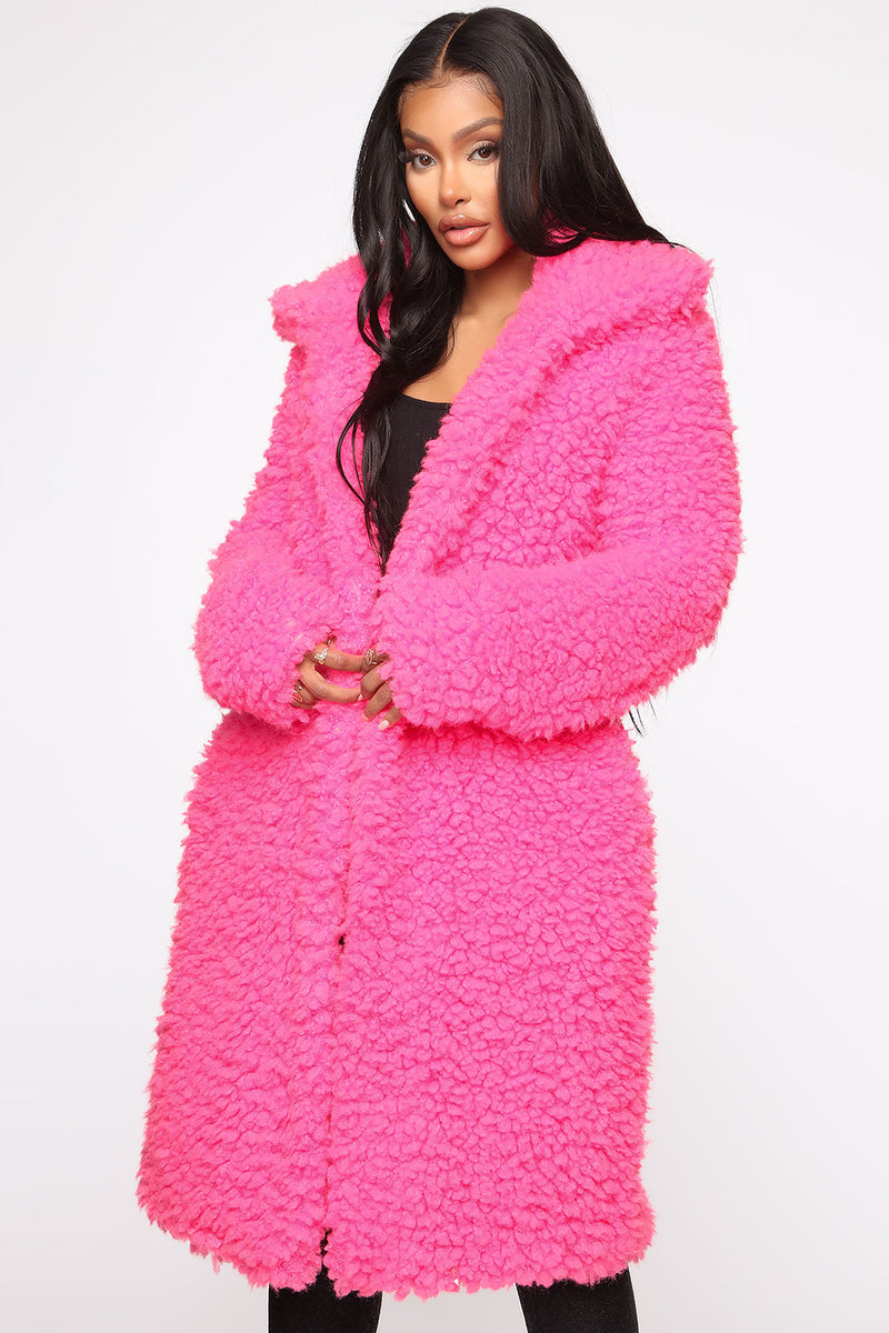 New look pink coat best sale