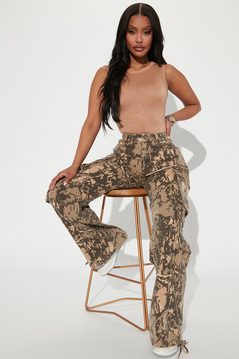 Topanga Camo Cargo Pant Green combo