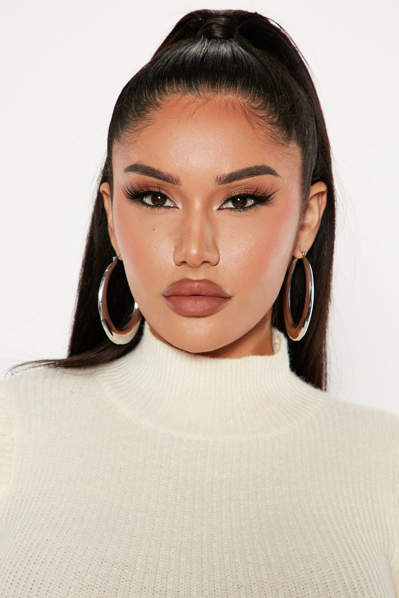 Oval Hoop Earrings Silver Fashion Nova Jewelry Fashion Nova
