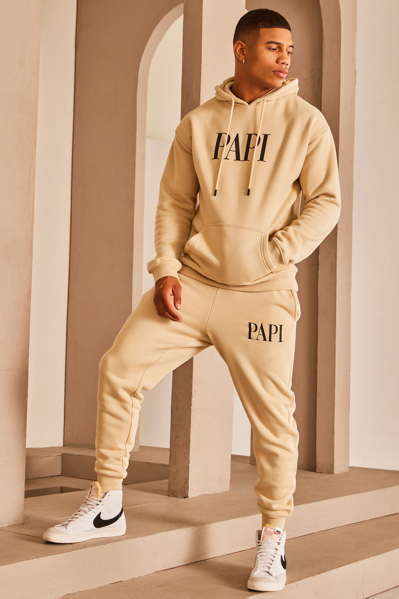 Mens tan sweatsuit top