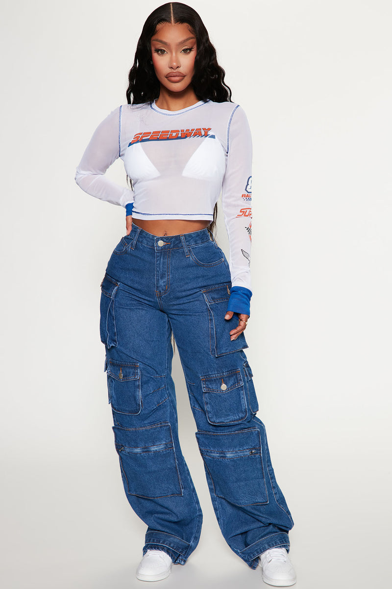 Cargo jeans fashion nova best sale