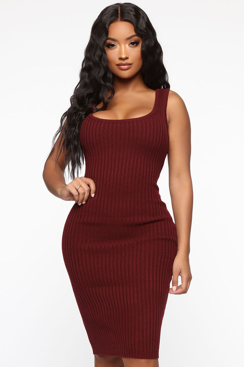 Burgundy store day dress