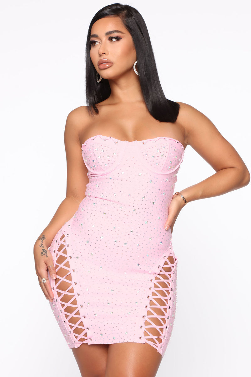 Pink store clubbing dress