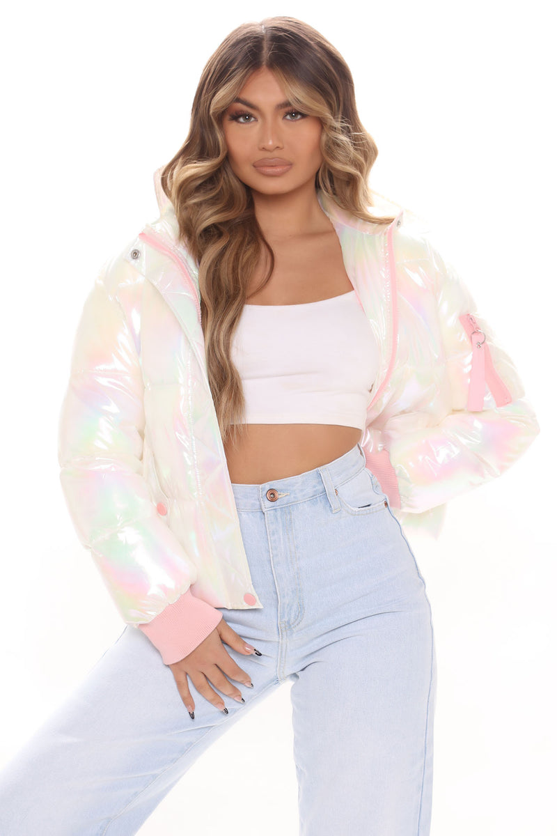 Rainbow jacket discount fashion nova