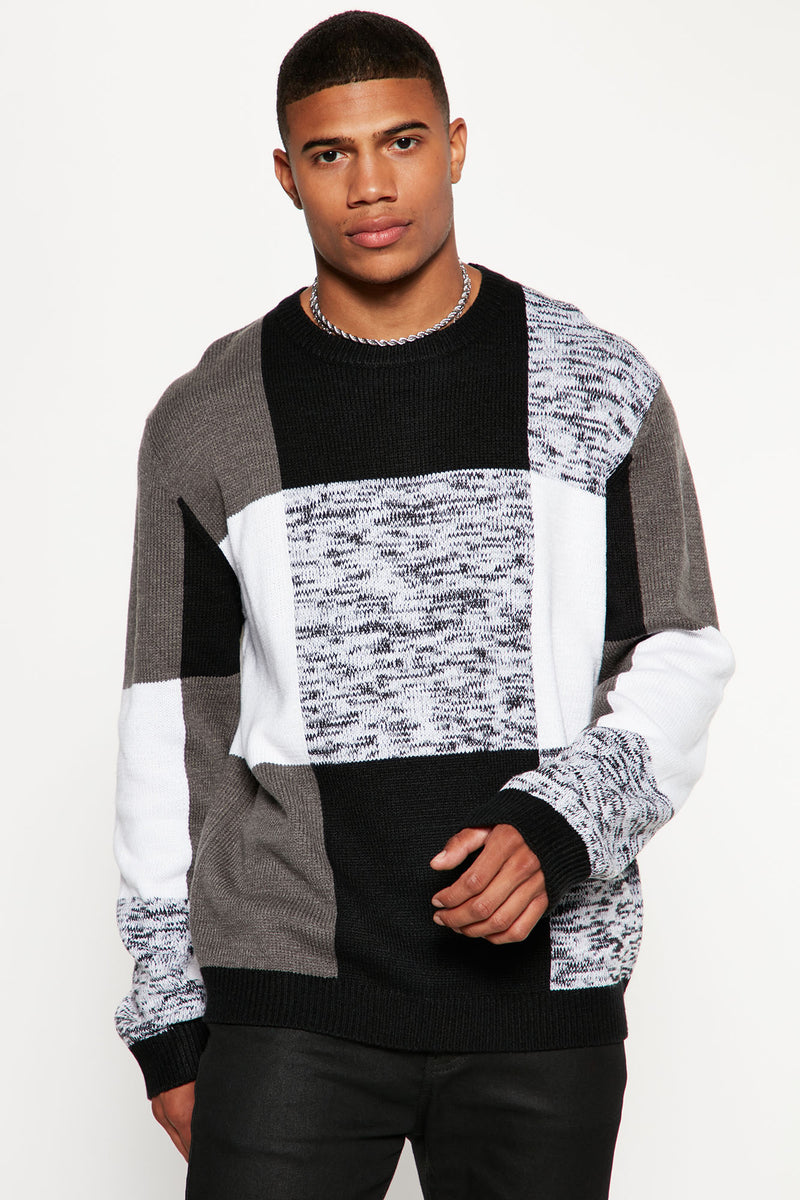 Checkered deals sweater mens