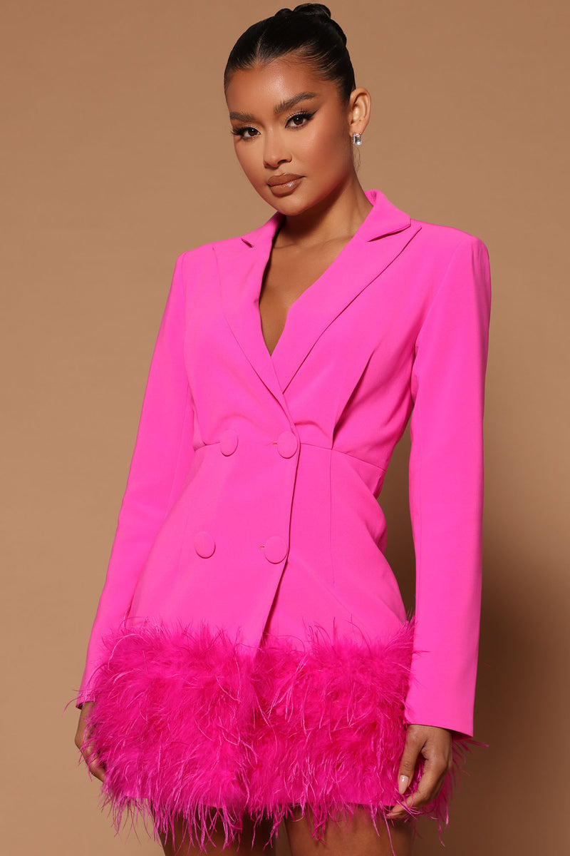 Fashion nova deals pink blazer dress