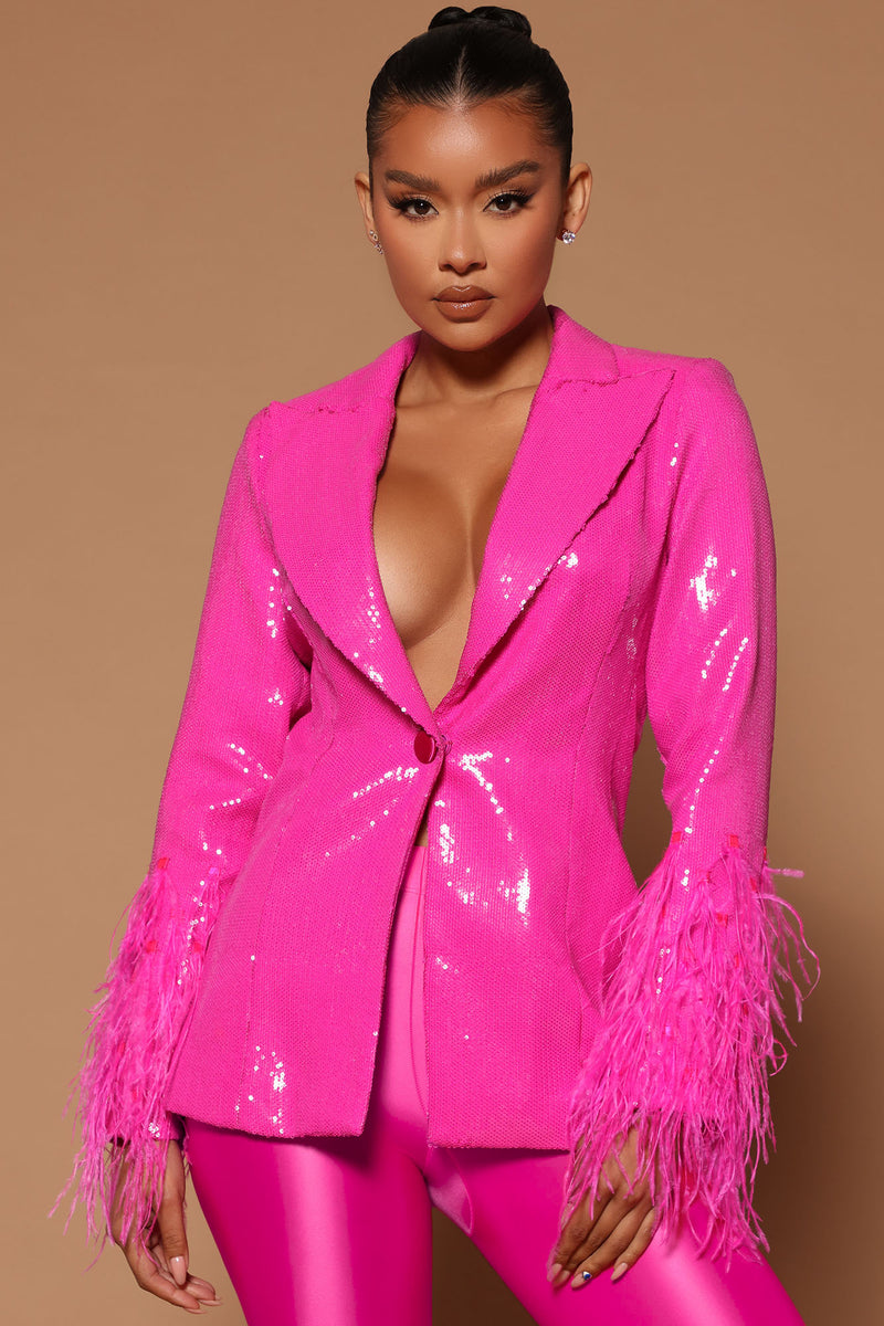 Blazer neon pink hotsell
