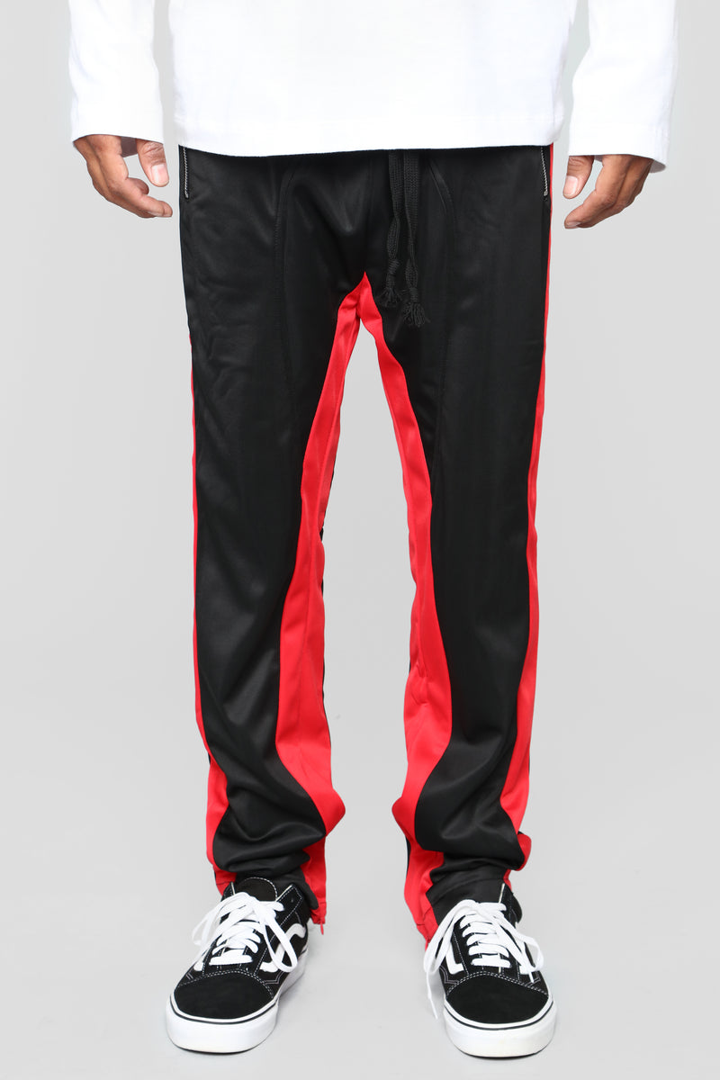 Power Track Pants - Black/Red | Fashion Nova, Mens Pants Fashion Nova