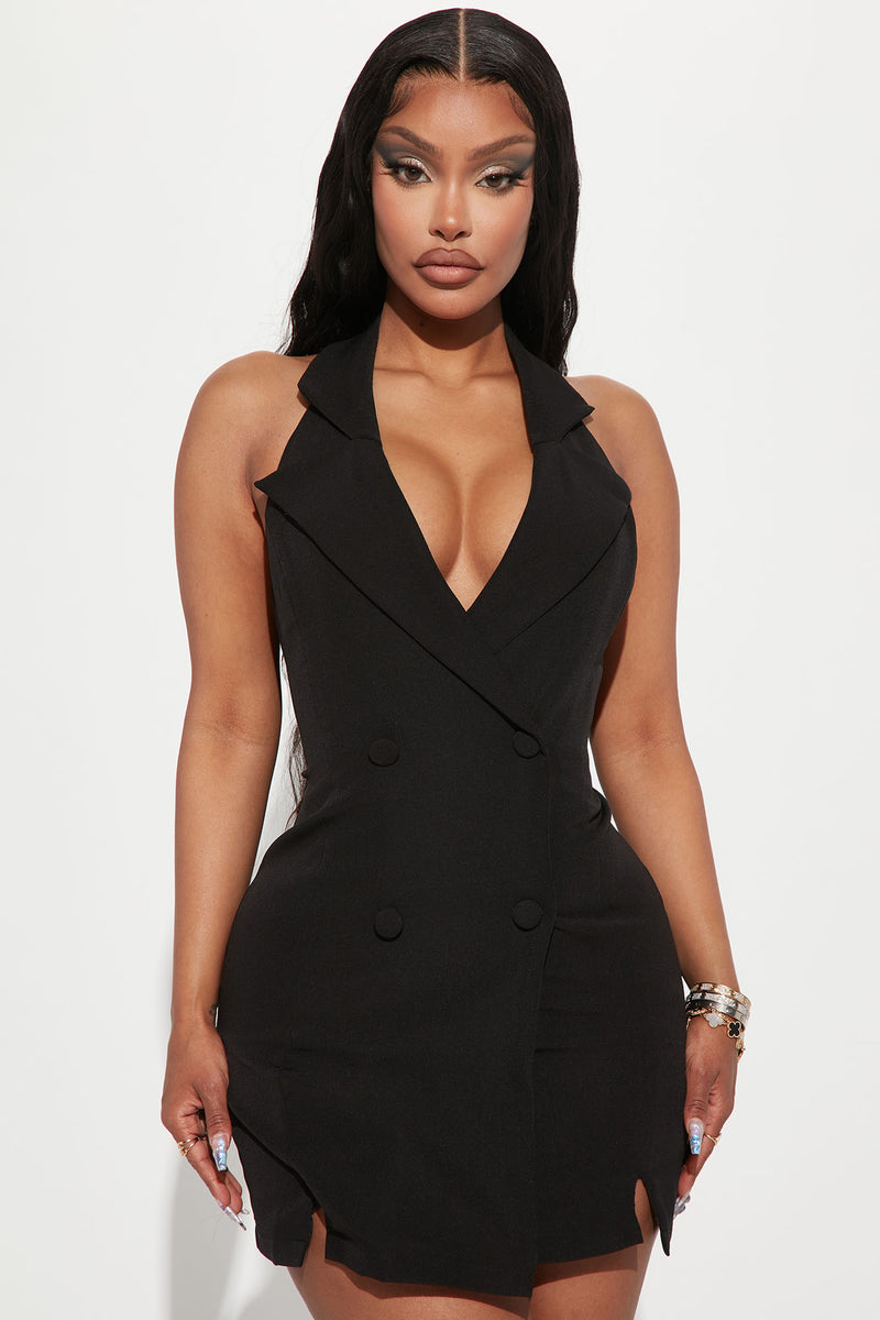 Fashion nova blazer dress black shop