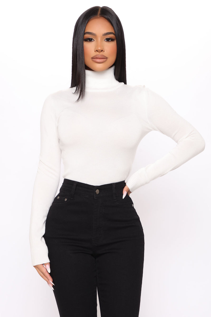 White turtle on sale neck top
