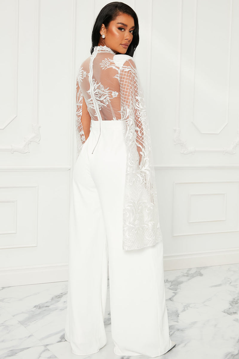 All white lace jumpsuit discount