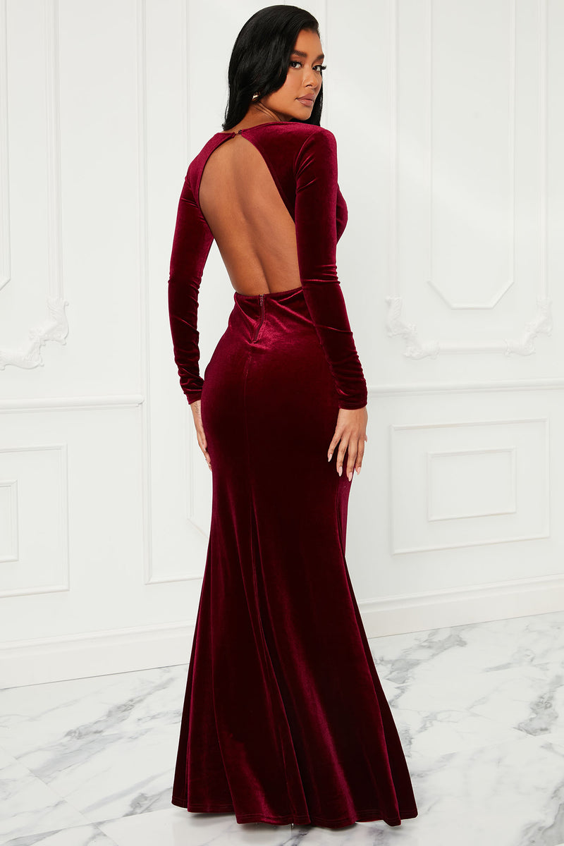 Long sleeve shop velvet maxi dress