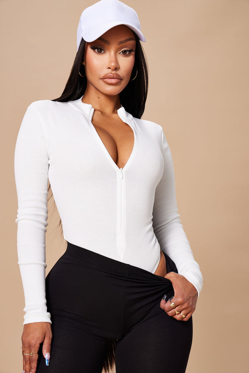 Grind Time Beyond Long Sleeve Bodysuit - White