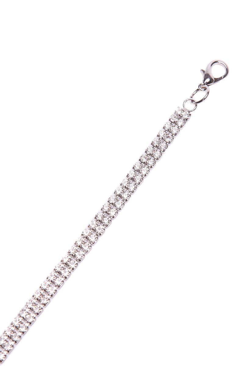 Clear As Ice Chain Necklace - Silver