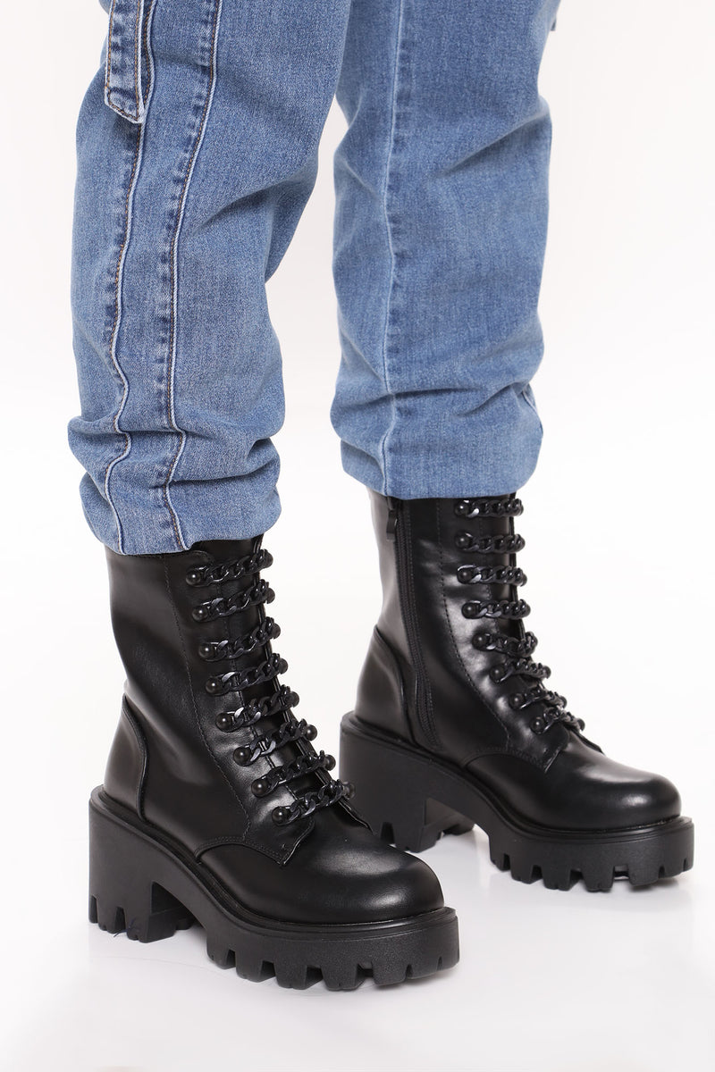 Bold As Ever Combat Booties Black Fashion Nova Shoes Fashion Nova