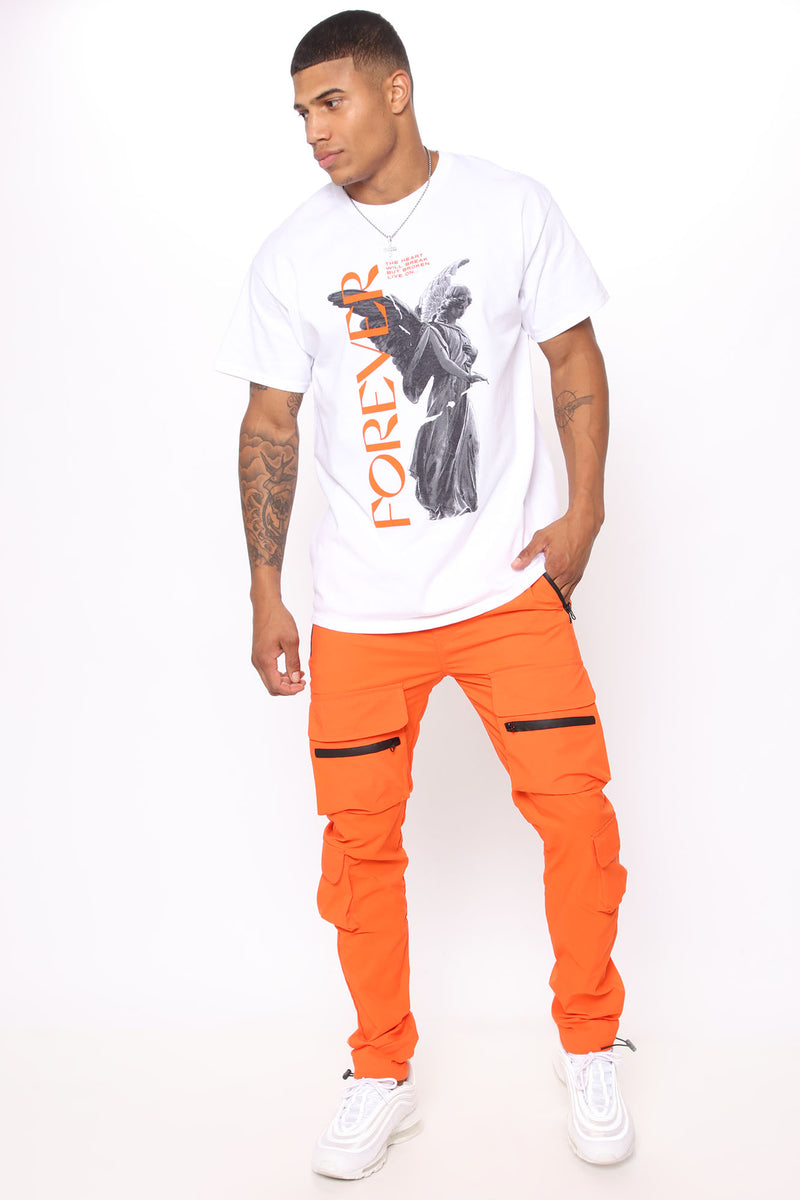 Orange sales pants mens