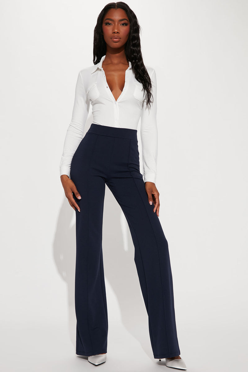 Tall Victoria High Waisted Dress Pants Navy