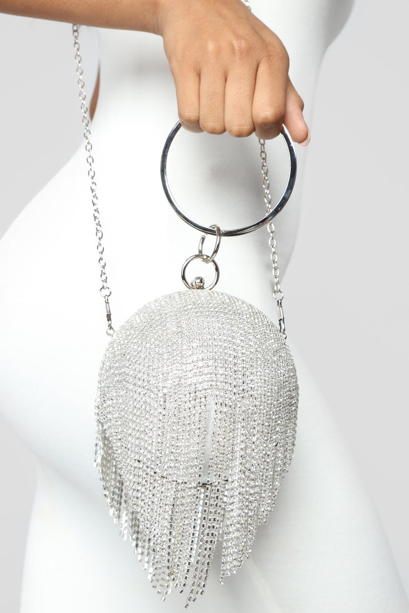 Silver ball top purse