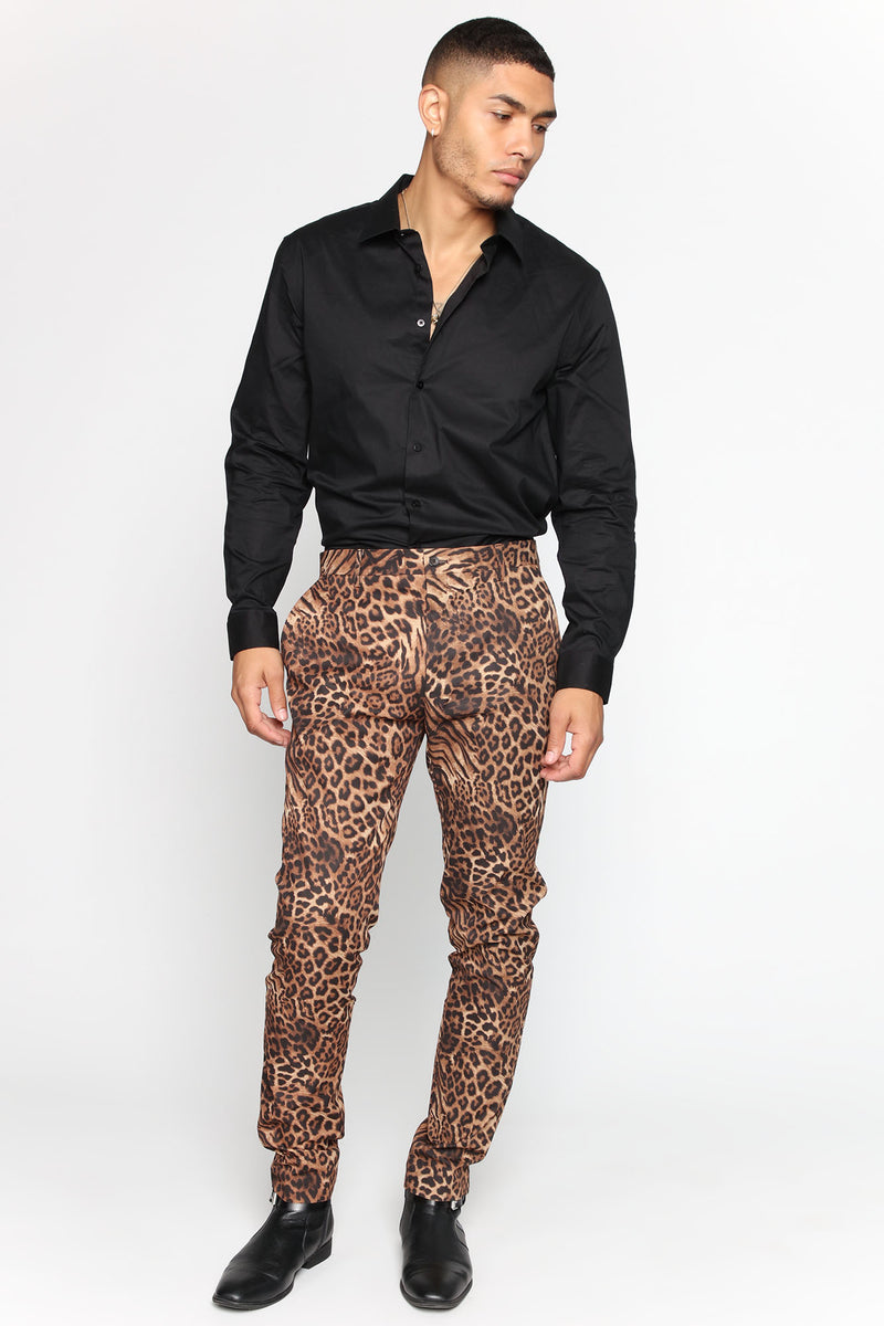 Cheetah print dress pants sale