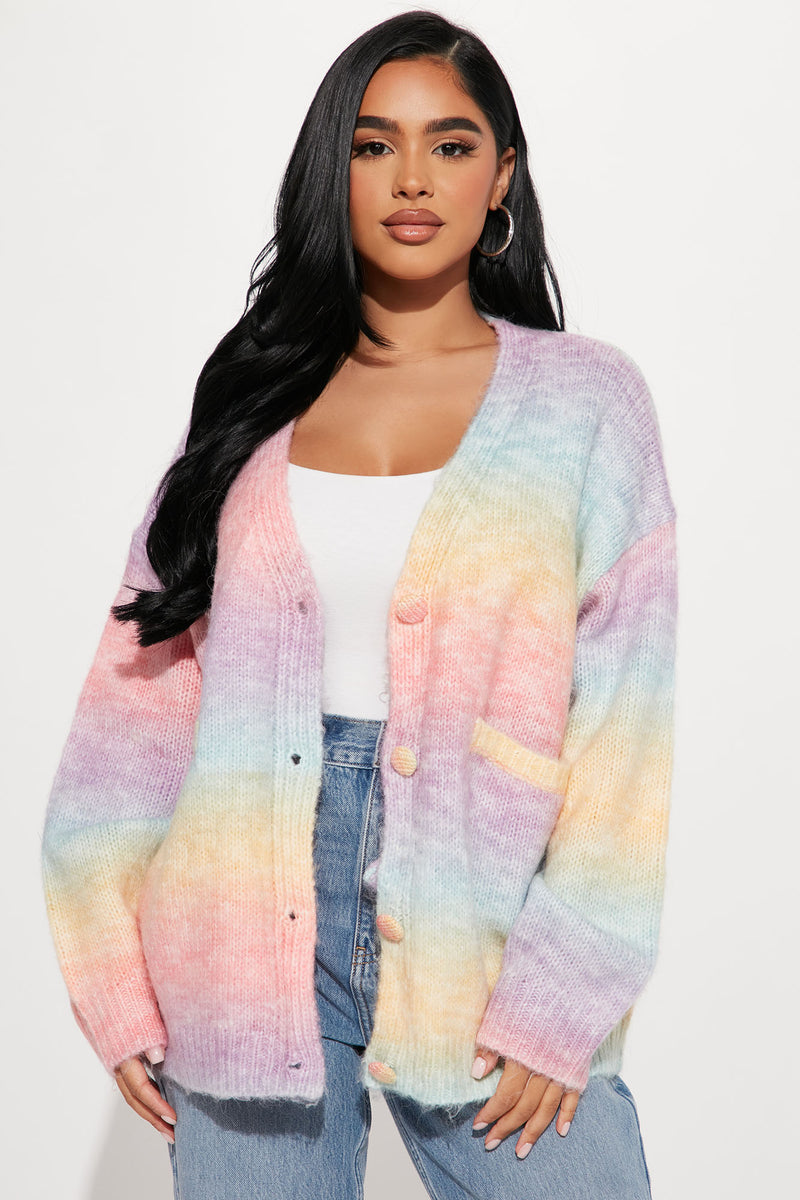 Rainbow sweater cheap fashion nova