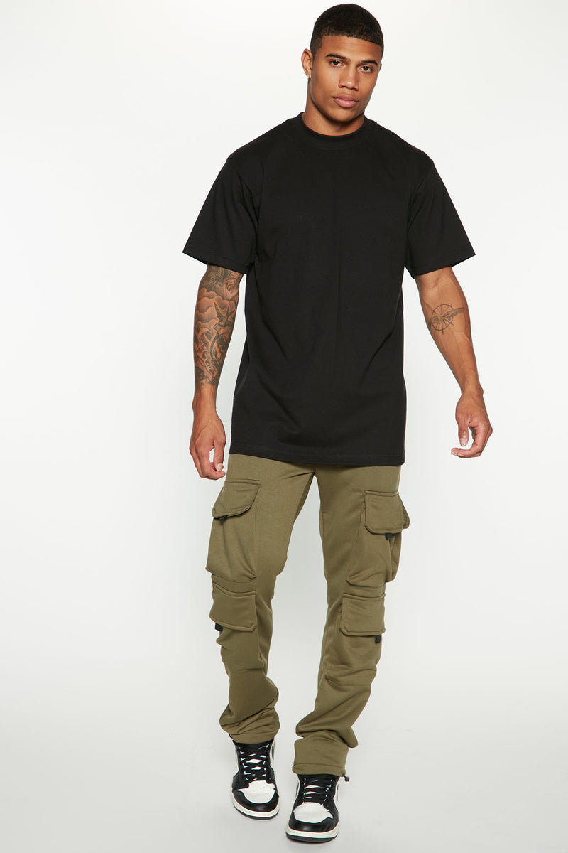 Look This Way Cargo Sweatpants Olive Fashion Nova Mens Fleece