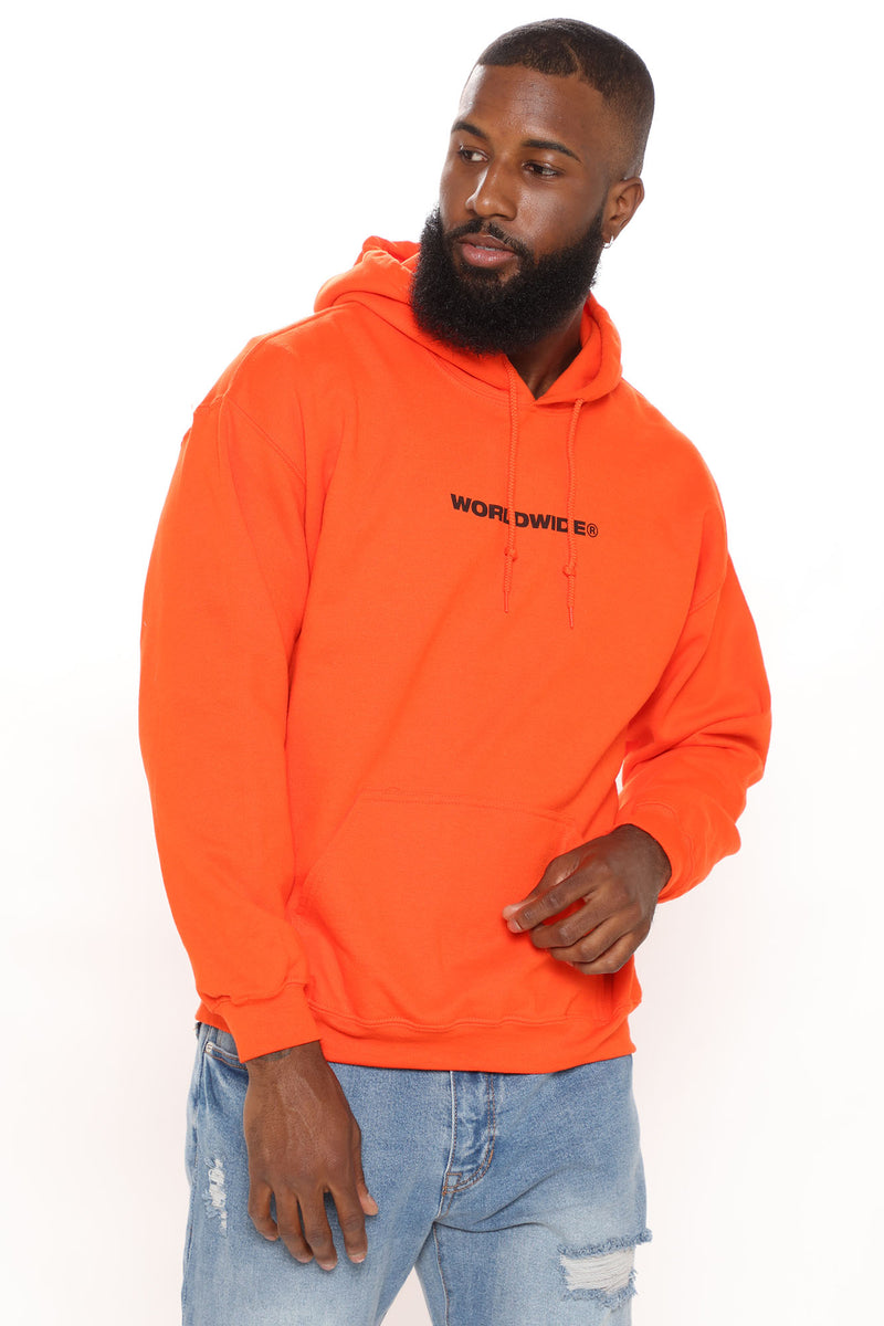 Orange worldwide hoodie online