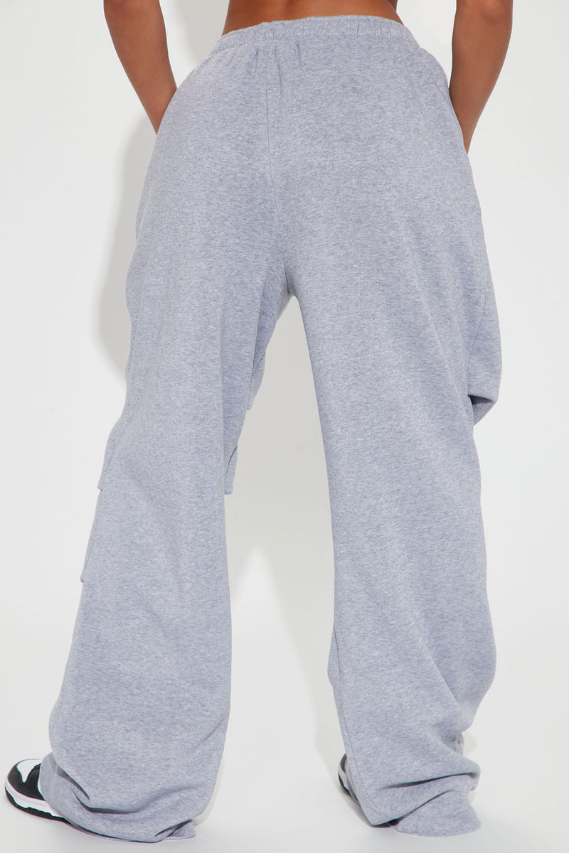 Spin The Bottle Stacked Sweatpant - Heather Grey