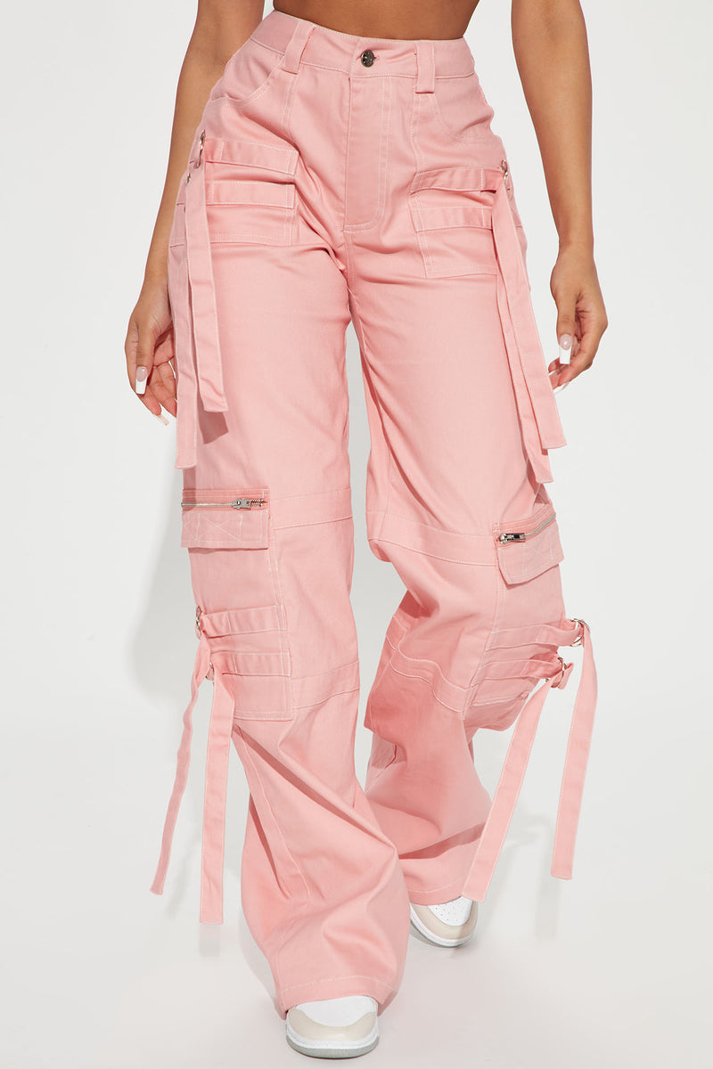 Cruise Control Contrast Stitch Cargo Pants Pink Fashion Nova, Pants