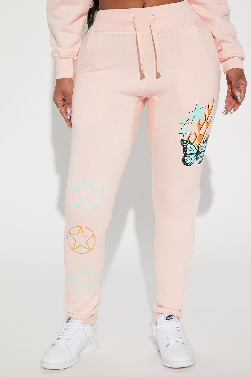 Burning Butterfly Jogger Pink Fashion Nova Screens Tops and